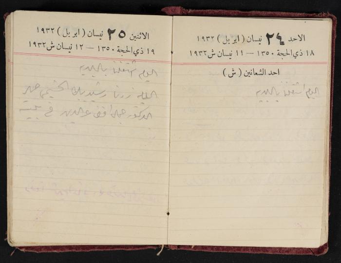 Abdel-Rahman al-Haj Ibrahim Diaries, Tulkarm, 1932