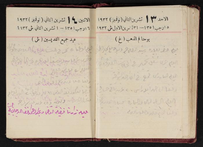 Abdel-Rahman al-Haj Ibrahim Diaries, Tulkarm, 1932