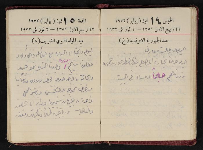 Abdel-Rahman al-Haj Ibrahim Diaries, Tulkarm, 1932