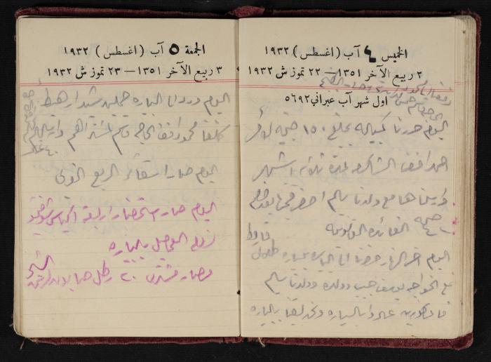 Abdel-Rahman al-Haj Ibrahim Diaries, Tulkarm, 1932