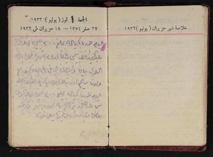 Abdel-Rahman al-Haj Ibrahim Diaries, Tulkarm, 1932