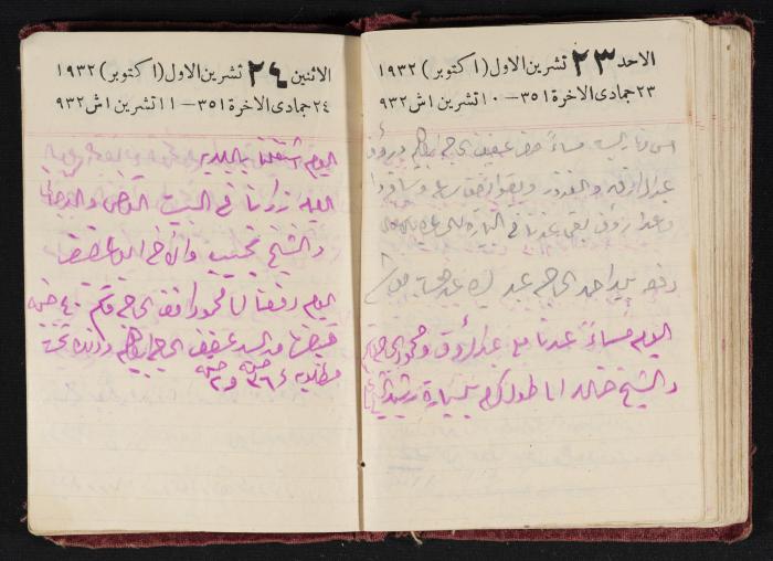 Abdel-Rahman al-Haj Ibrahim Diaries, Tulkarm, 1932