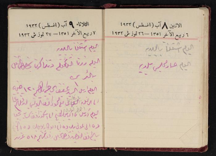 Abdel-Rahman al-Haj Ibrahim Diaries, Tulkarm, 1932