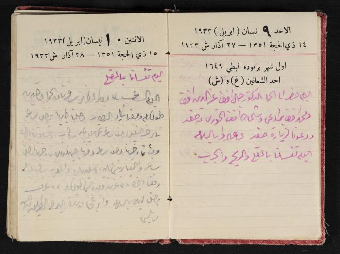 Abdel-Rahman al-Haj Ibrahim Diaries, Tulkarm, 1933