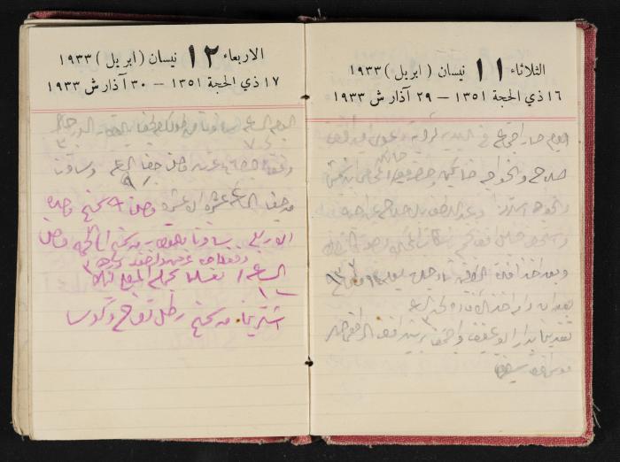 Abdel-Rahman al-Haj Ibrahim Diaries, Tulkarm, 1933