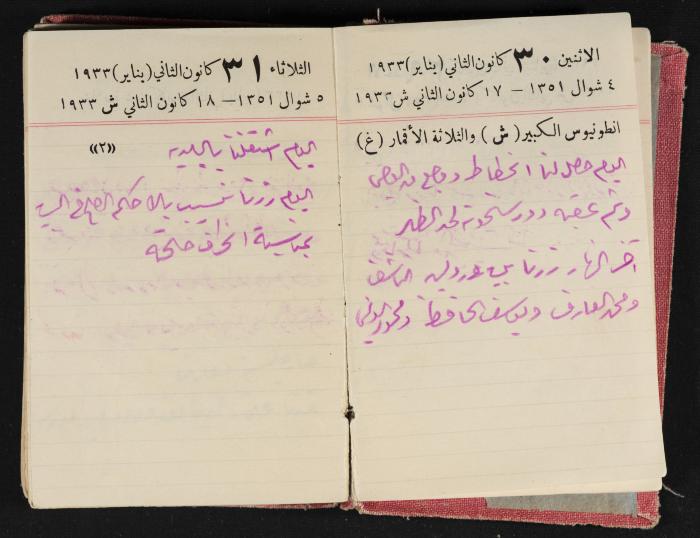 Abdel-Rahman al-Haj Ibrahim Diaries, Tulkarm, 1933