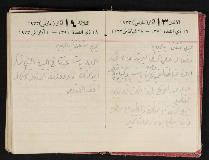 Abdel-Rahman al-Haj Ibrahim Diaries, Tulkarm, 1933