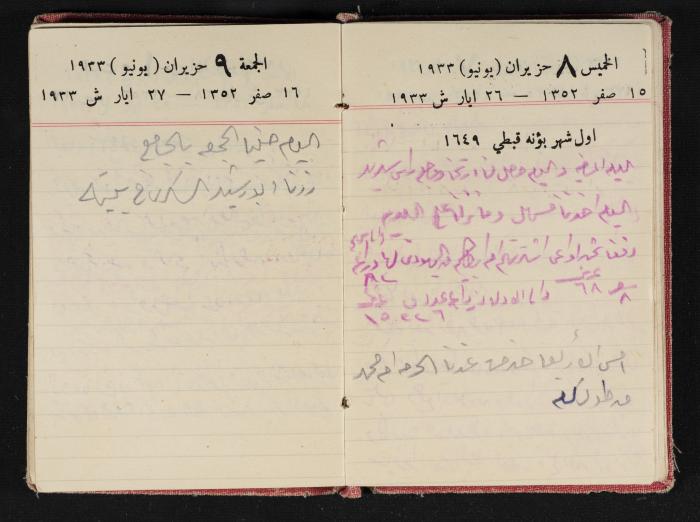 Abdel-Rahman al-Haj Ibrahim Diaries, Tulkarm, 1933