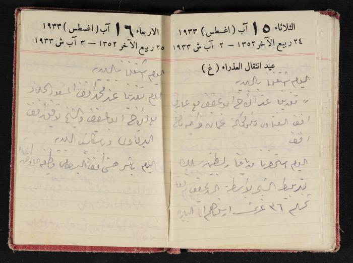 Abdel-Rahman al-Haj Ibrahim Diaries, Tulkarm, 1933
