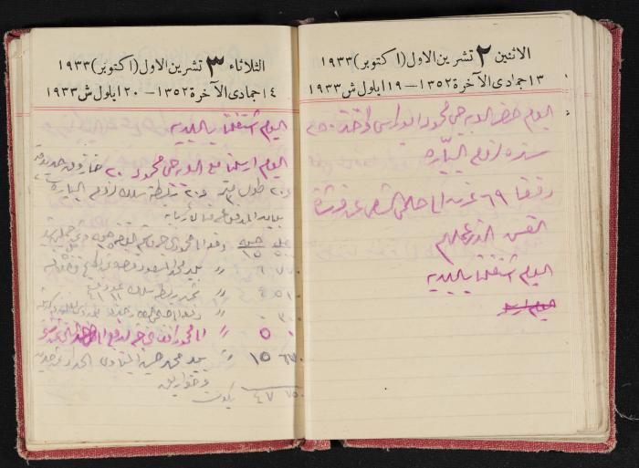 Abdel-Rahman al-Haj Ibrahim Diaries, Tulkarm, 1933