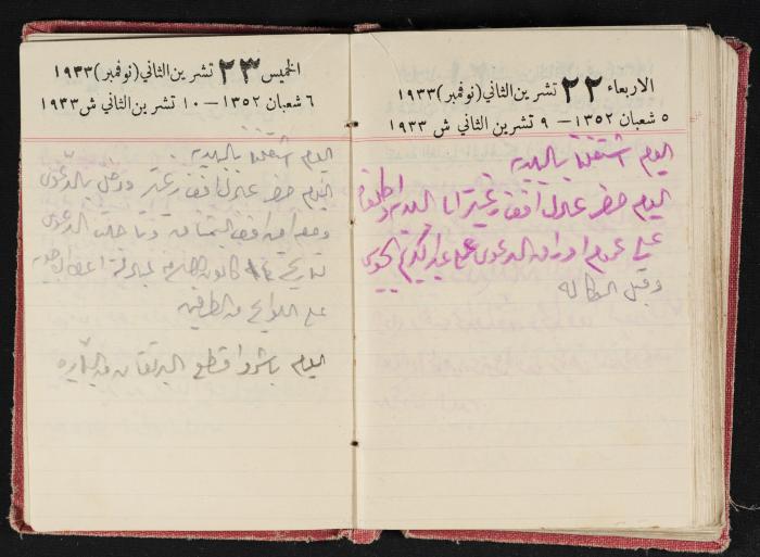 Abdel-Rahman al-Haj Ibrahim Diaries, Tulkarm, 1933