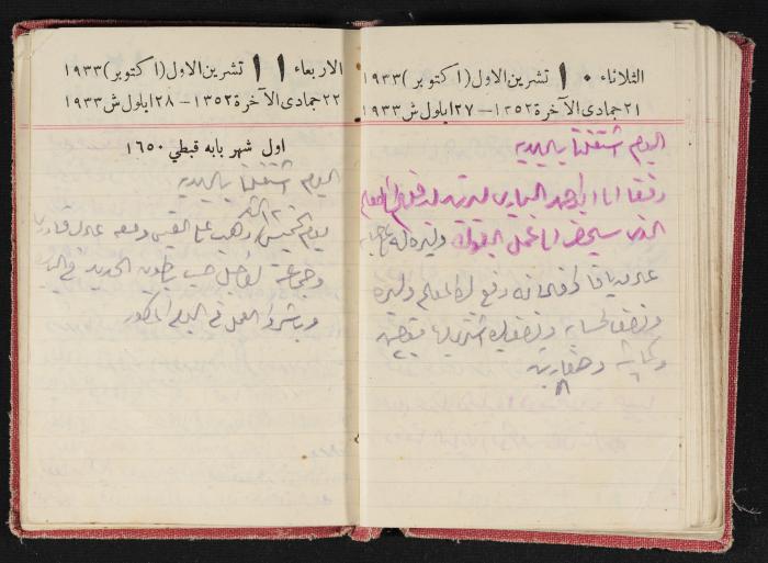 Abdel-Rahman al-Haj Ibrahim Diaries, Tulkarm, 1933
