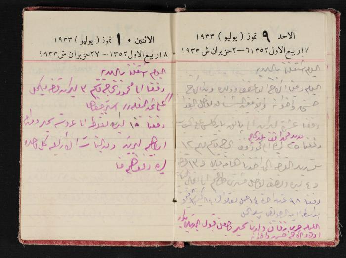 Abdel-Rahman al-Haj Ibrahim Diaries, Tulkarm, 1933