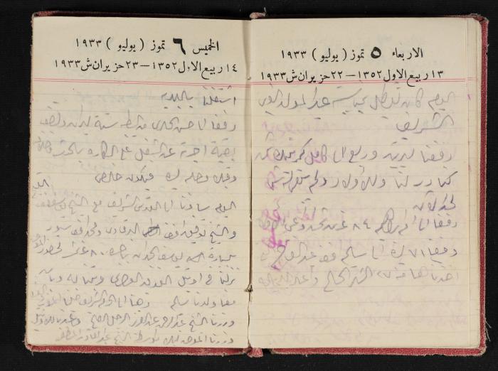 Abdel-Rahman al-Haj Ibrahim Diaries, Tulkarm, 1933