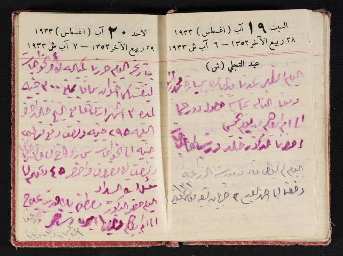 Abdel-Rahman al-Haj Ibrahim Diaries, Tulkarm, 1933