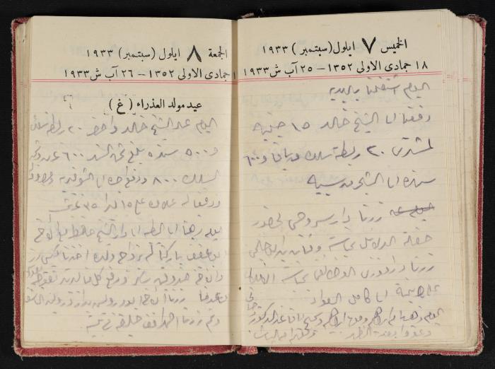 Abdel-Rahman al-Haj Ibrahim Diaries, Tulkarm, 1933