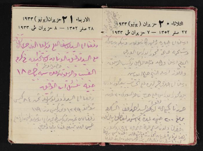 Abdel-Rahman al-Haj Ibrahim Diaries, Tulkarm, 1933