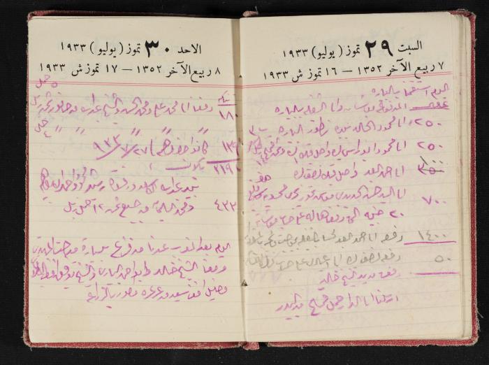 Abdel-Rahman al-Haj Ibrahim Diaries, Tulkarm, 1933