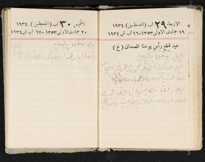 Abdel-Rahman al-Haj Ibrahim Diaries, Tulkarm, 1934