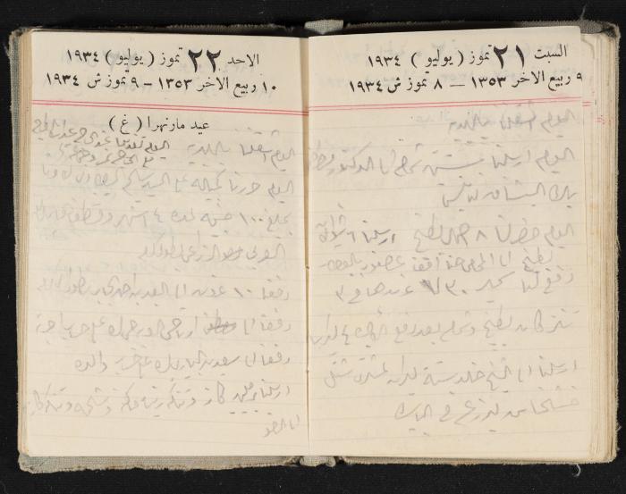 Abdel-Rahman al-Haj Ibrahim Diaries, Tulkarm, 1934