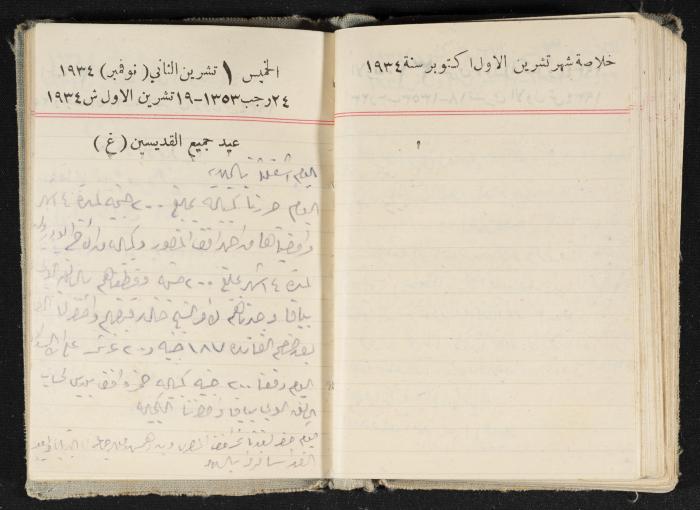 Abdel-Rahman al-Haj Ibrahim Diaries, Tulkarm, 1934