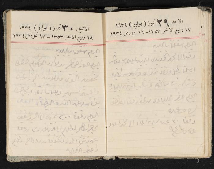 Abdel-Rahman al-Haj Ibrahim Diaries, Tulkarm, 1934