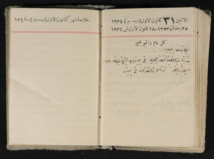 Abdel-Rahman al-Haj Ibrahim Diaries, Tulkarm, 1934