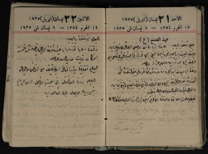 Abdel-Rahman al-Haj Ibrahim Diaries, Tulkarm, 1935