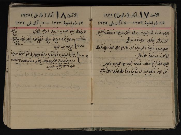 Abdel-Rahman al-Haj Ibrahim Diaries, Tulkarm, 1935