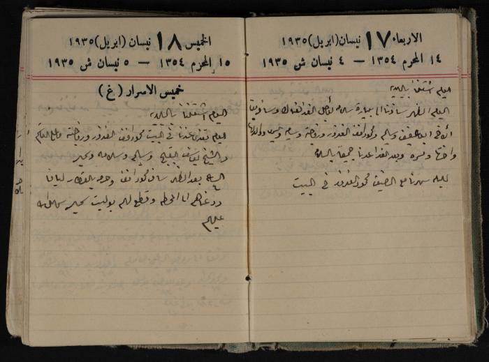Abdel-Rahman al-Haj Ibrahim Diaries, Tulkarm, 1935