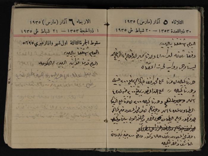 Abdel-Rahman al-Haj Ibrahim Diaries, Tulkarm, 1935