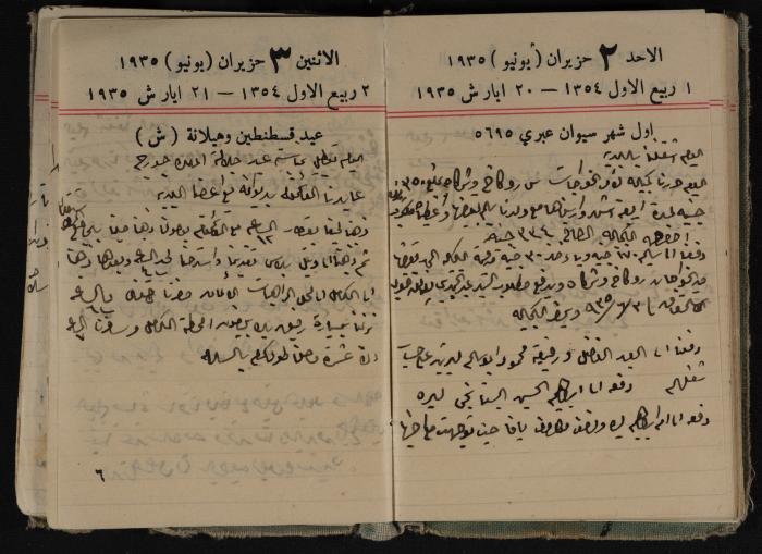 Abdel-Rahman al-Haj Ibrahim Diaries, Tulkarm, 1935