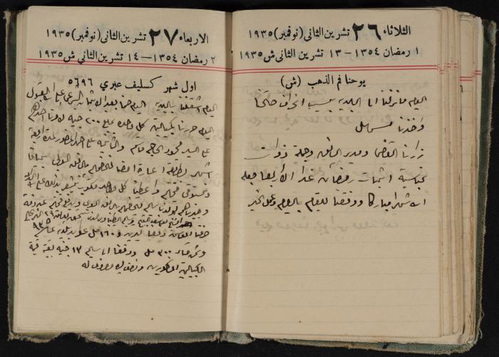 Abdel-Rahman al-Haj Ibrahim Diaries, Tulkarm, 1935
