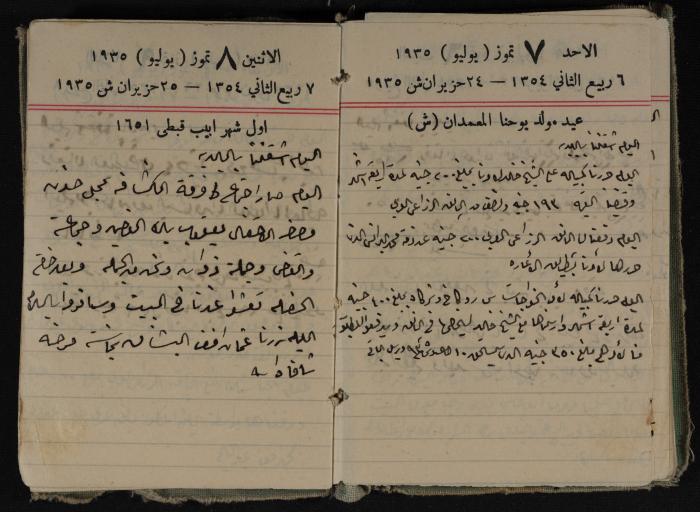 Abdel-Rahman al-Haj Ibrahim Diaries, Tulkarm, 1935