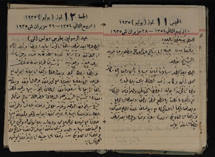 Abdel-Rahman al-Haj Ibrahim Diaries, Tulkarm, 1935