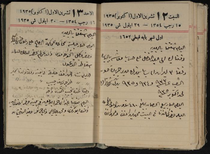Abdel-Rahman al-Haj Ibrahim Diaries, Tulkarm, 1935