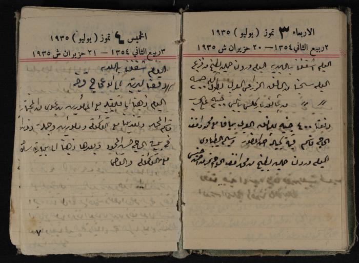 Abdel-Rahman al-Haj Ibrahim Diaries, Tulkarm, 1935
