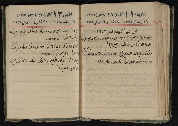 Abdel-Rahman al-Haj Ibrahim Diaries, Tulkarm, 1935
