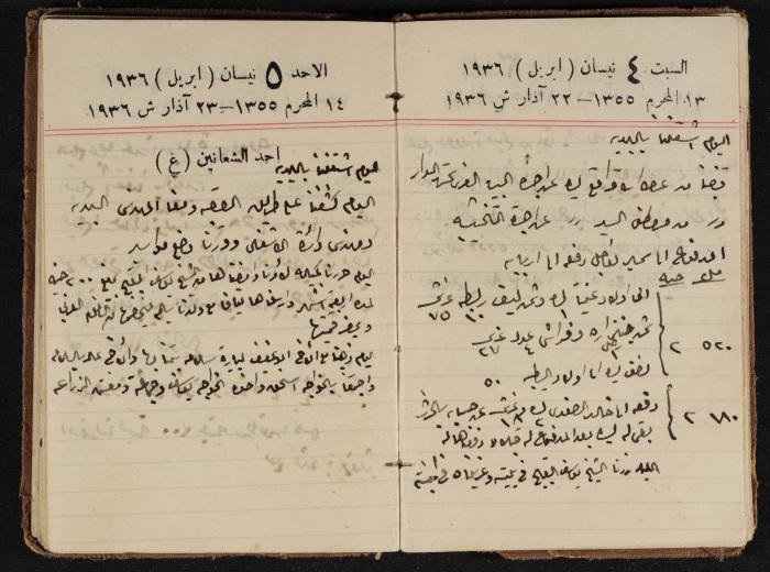 مذكرات عبدالرحمن الحاج إبراهيم، طولكرم، 1936