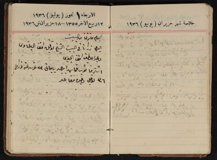 مذكرات عبدالرحمن الحاج إبراهيم، طولكرم، 1936