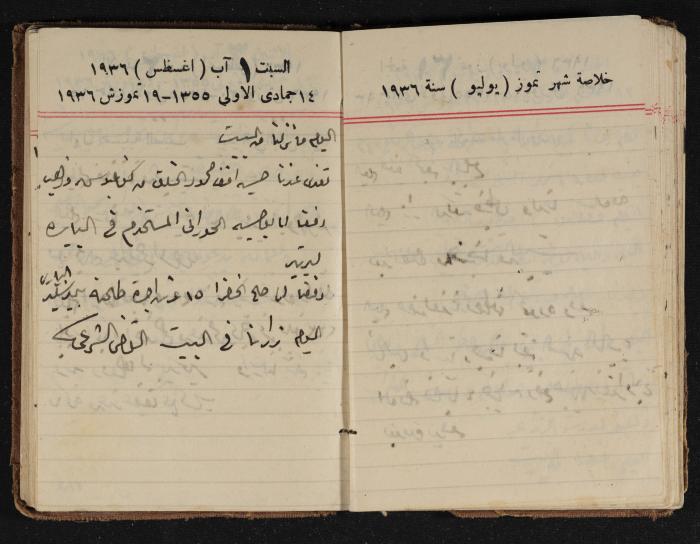 مذكرات عبدالرحمن الحاج إبراهيم، طولكرم، 1936