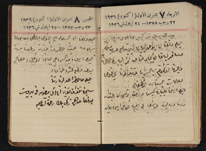 مذكرات عبدالرحمن الحاج إبراهيم، طولكرم، 1936