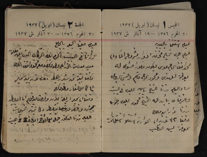 مذكرات عبد الرحمن الحاج إبراهيم، طولكرم، 1937