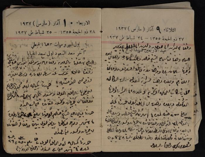 مذكرات عبد الرحمن الحاج إبراهيم، طولكرم، 1937