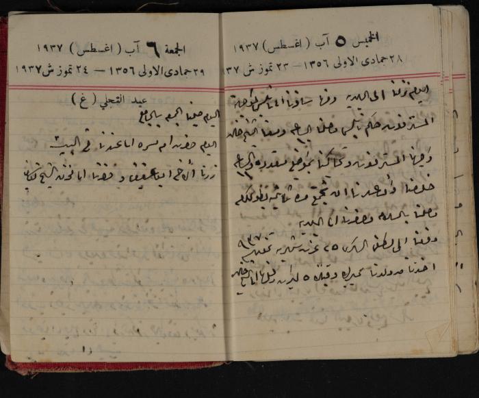 مذكرات عبد الرحمن الحاج إبراهيم، طولكرم، 1937