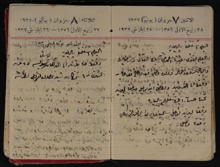 مذكرات عبد الرحمن الحاج إبراهيم، طولكرم، 1937
