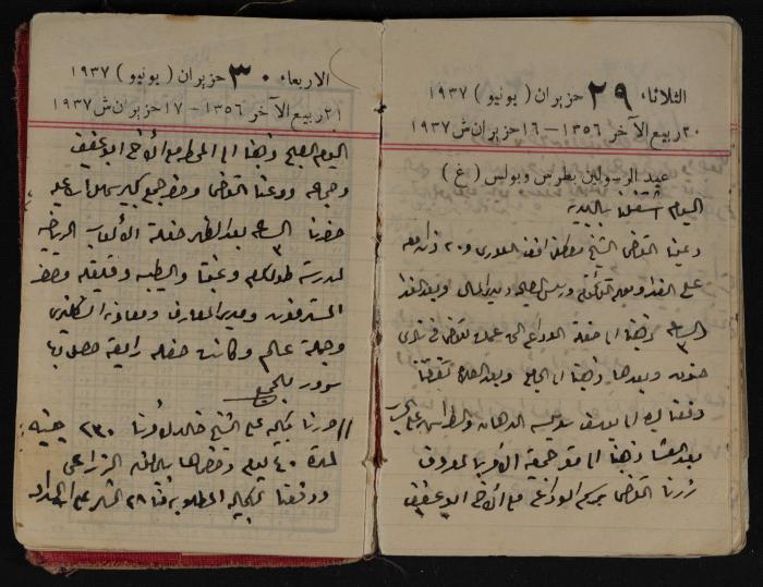 مذكرات عبد الرحمن الحاج إبراهيم، طولكرم، 1937