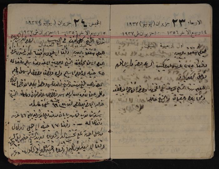 مذكرات عبد الرحمن الحاج إبراهيم، طولكرم، 1937