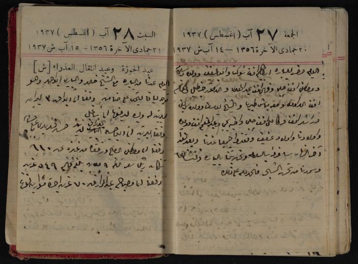 مذكرات عبد الرحمن الحاج إبراهيم، طولكرم، 1937