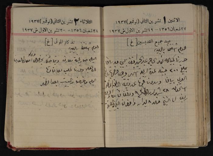 مذكرات عبد الرحمن الحاج إبراهيم، طولكرم، 1937